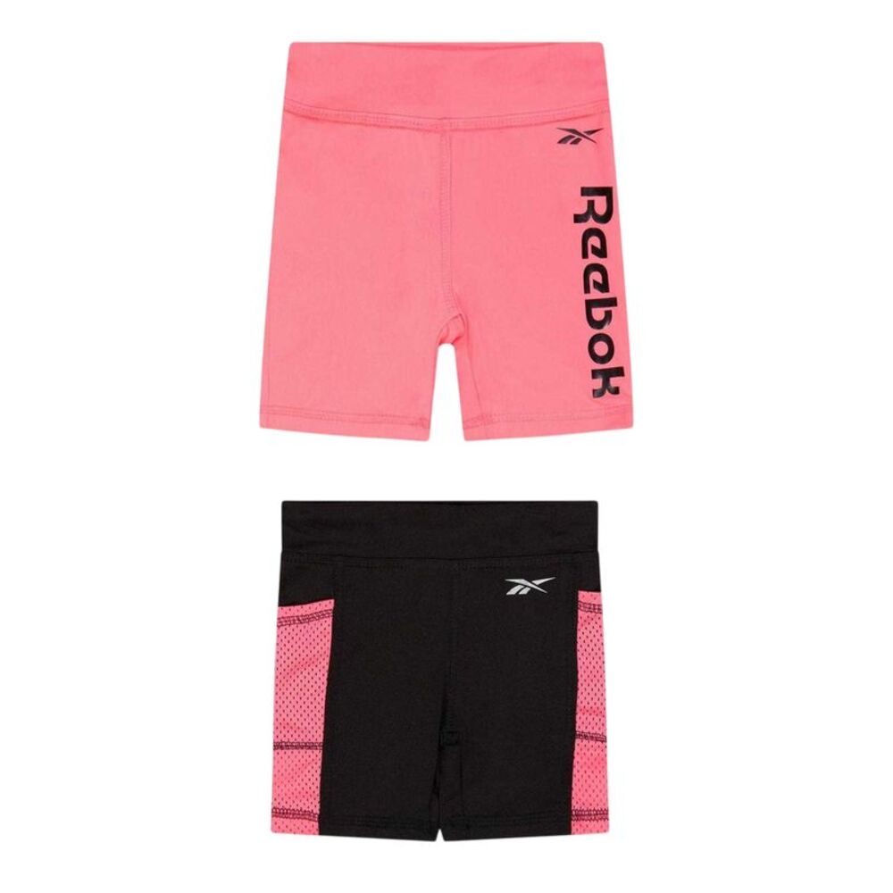 Reebok Childrens/Kids Jersey Shorts (Pack of 2) / Sunset/Black